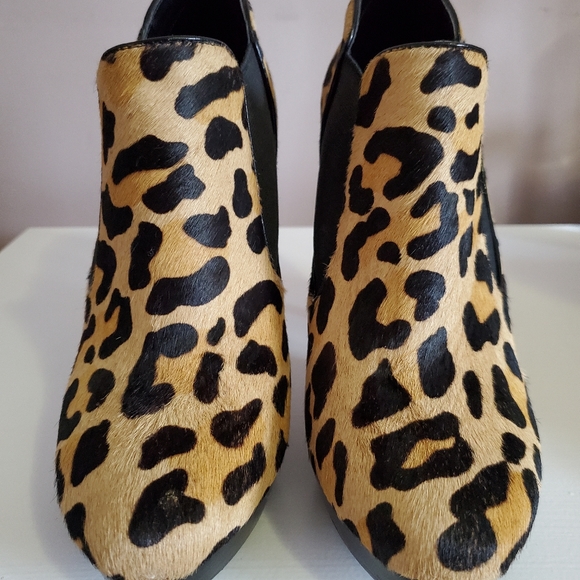 Aldo leopard print ankle boot heels - Picture 4 of 5